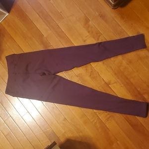 NUX maroon leggings XS